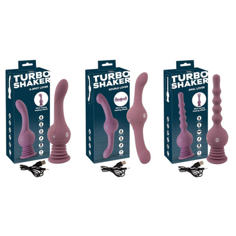 Turbo Shaker Package 3 Bestseller Silicone Vibrators G-Spot Lover Double Lover Anal Lover Rechargeable with USB Cable ANAL TOYS