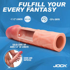 Jock Enhancers 1.5 Inch Silicone Penis Extension Sleeve Light > Sex Toys For Men > Penis Sleeves