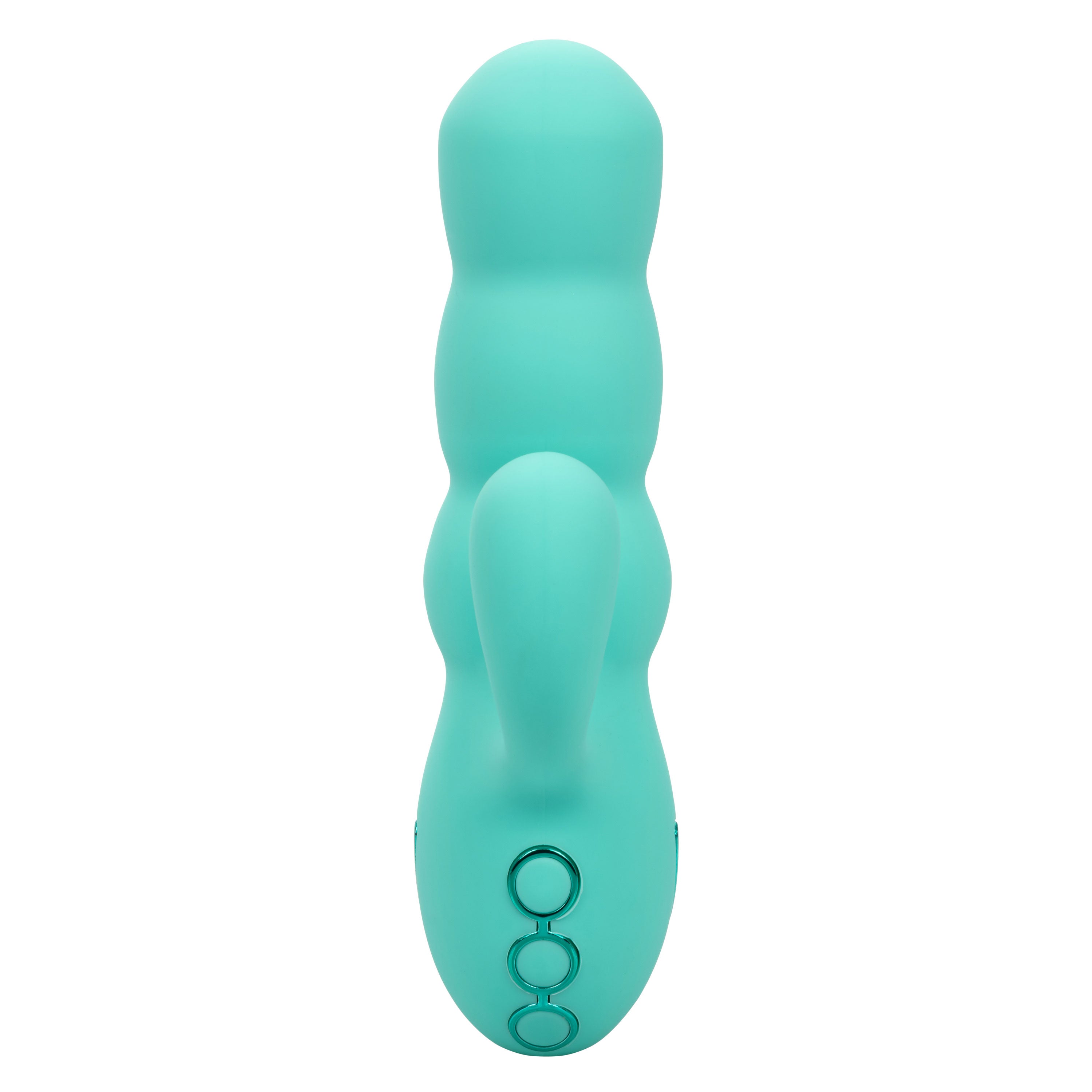 California Dreaming Del Mar Diva Teal Silicone Dual Motor Massager with 10 Vibration Functions = > Vibrators > Ladies > Rabbit Multi