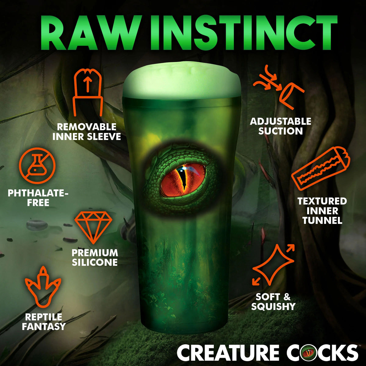 Creature Cocks Raptor Reptile Stroker > Sex Toys For Men > Masturbators > Fantasy