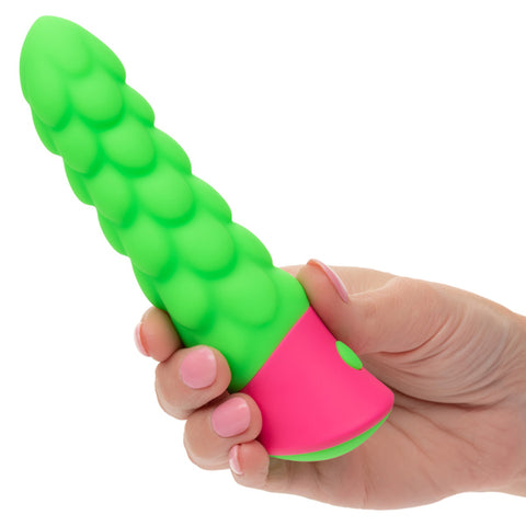 Rave Ripple Green Pink Silicone Massager 10-Speed Waterproof USB Vibrators - G Spot