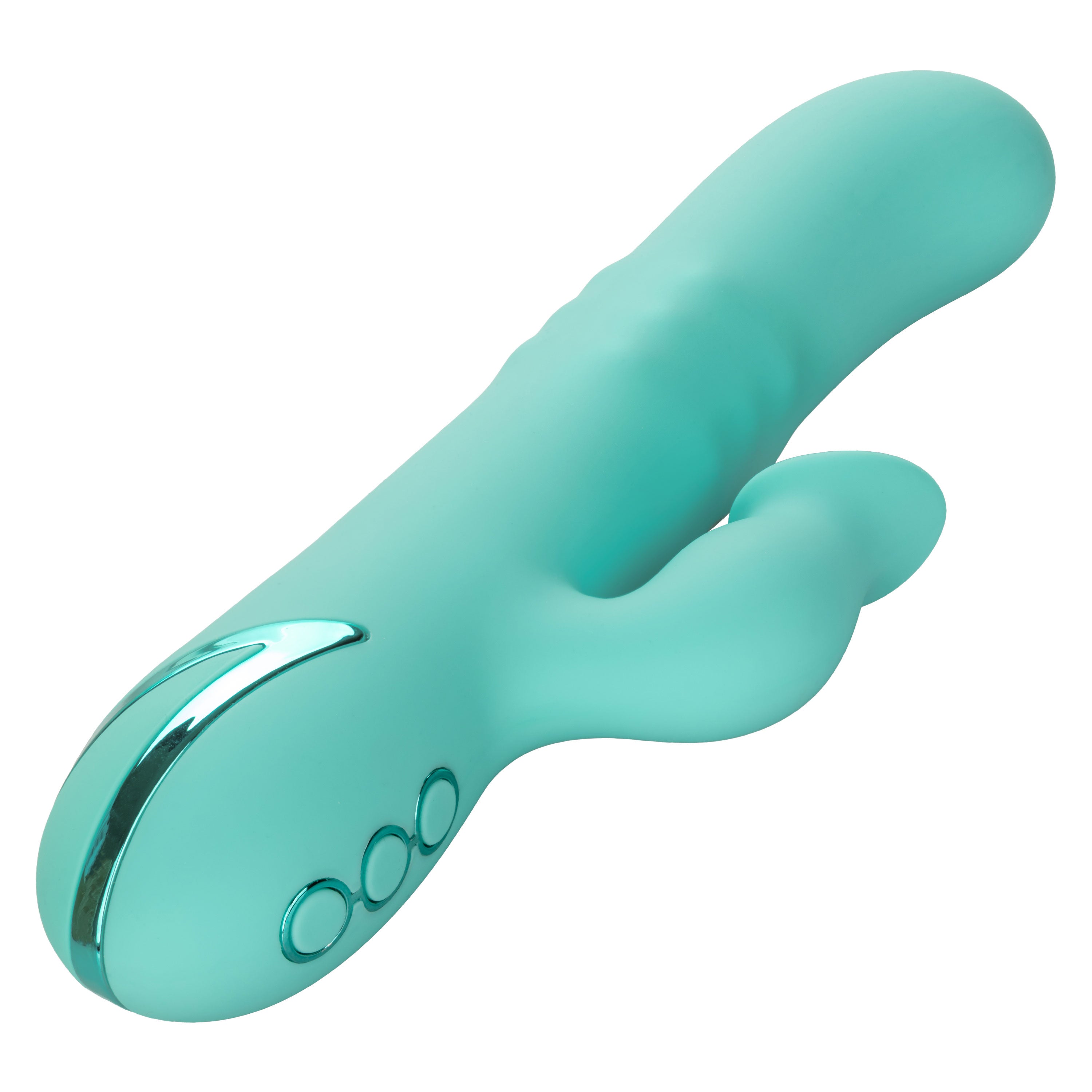 California Dreaming Bel Air Bombshell Silicone Vibrator in Aqua Blue with Triple Motors and 10 Vibration Functions > Vibrators > Ladies > Rabbit