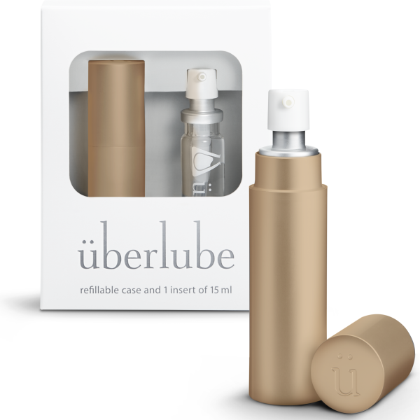 Uberlube Good To Go Gold Travel Lubricant 15ml Refillable Set Default Title Lubricants, Creams & Glides
