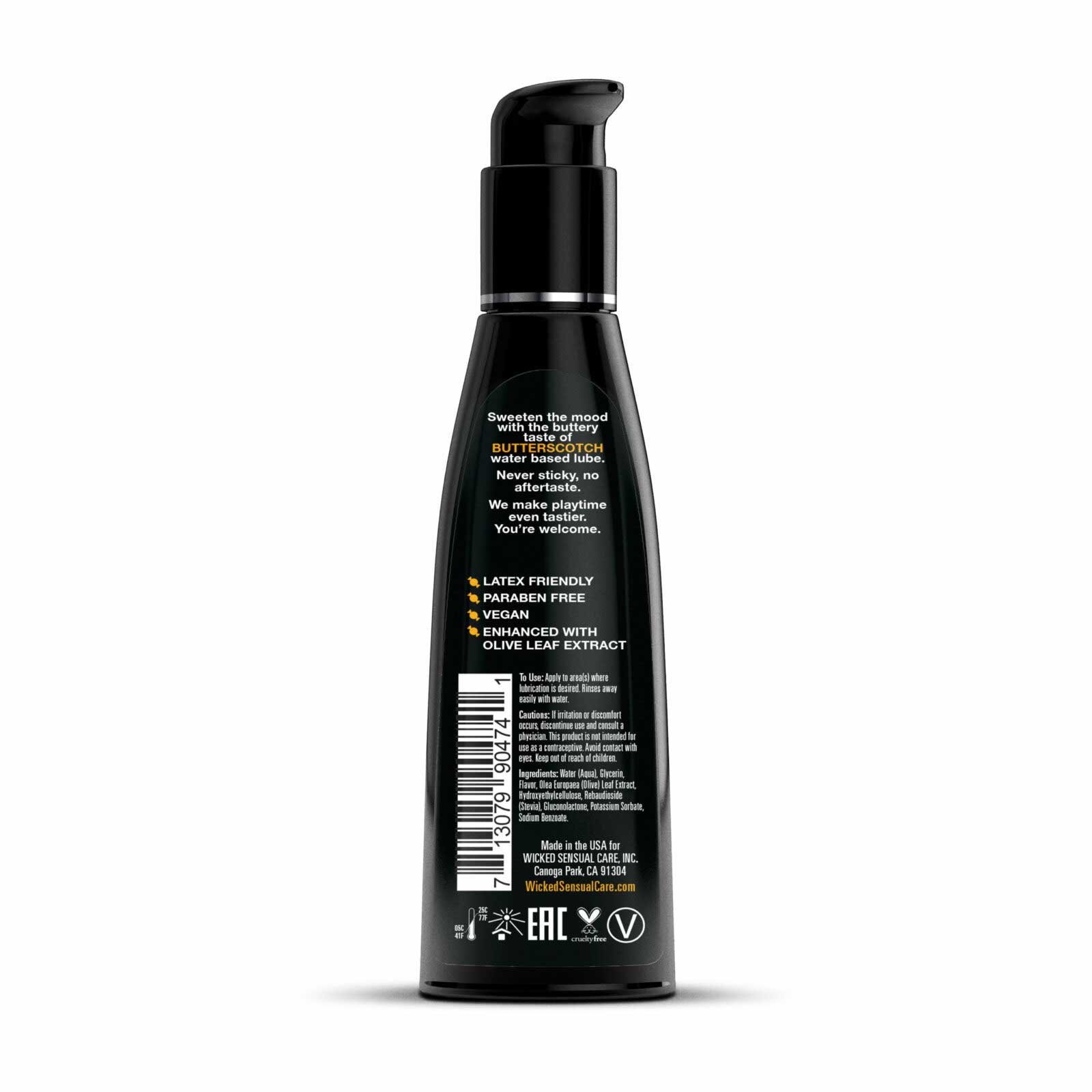 Wicked Aqua Butterscotch Flavored Water Based Lubricant 120ml ... No Colour Selected Flavoured Lube