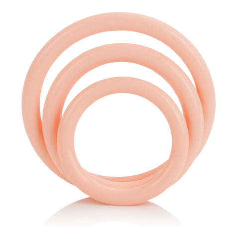 CalExotics Tri-Rings Natural – Flexible Multi-Size Erection Enhancer Rings COCK RING Set