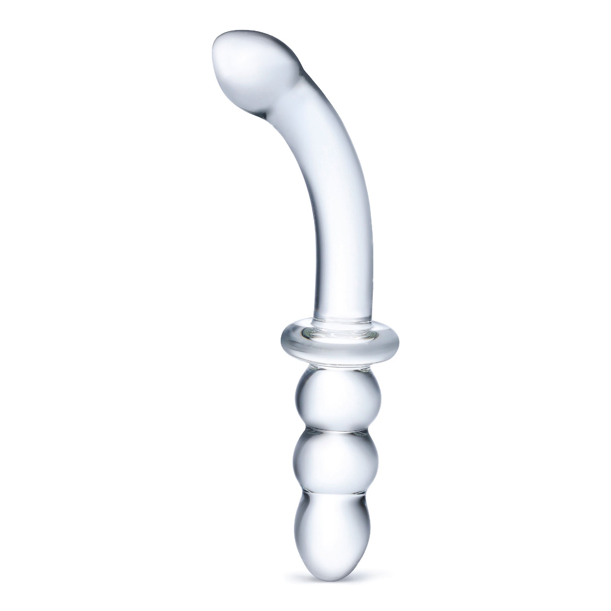 Glas 8 Inch Ribbed G-Spot Double-Ended Glass Dildo > Glass > Dildos