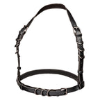 Euphoria Collection Plus Size Black Halter Buckle Harness with Velvet Interior and Vegan Leather Exterior > Clothes > Womens Harnesses
