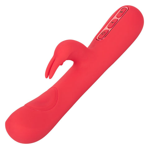 Throb Pulse Red Silicone Rabbit Vibrator with Double Thumping Action and 7 Vibration Functions > Vibrators > Ladies > Rabbit