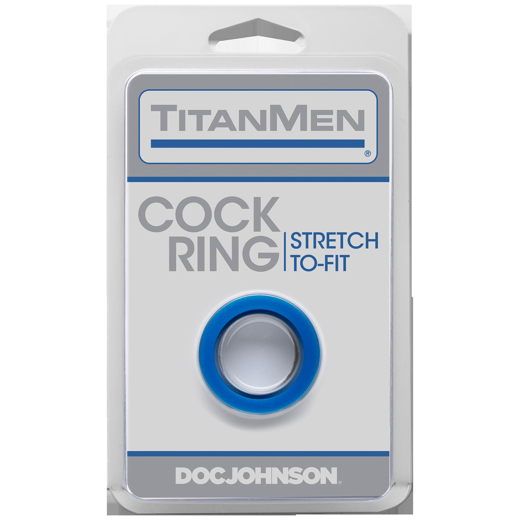 TitanMen Cock Ring Blue Stretch to Fit Secondary image
