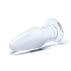 Glas 3.5 Inch Clear Hand Blown Glass Butt Plug with Tapered Tip Beginner Anal Toy > Glass > Toys