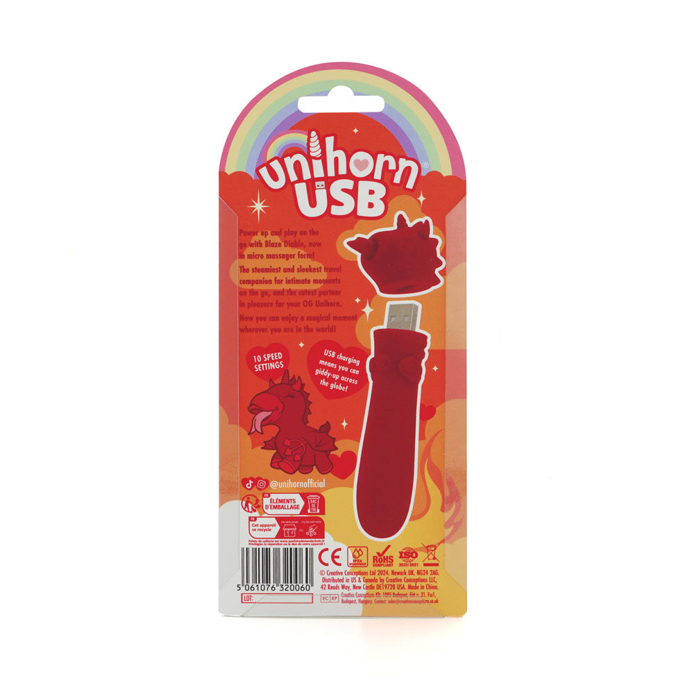 Unihorn - USB Bullet - Blaze Diablo - USB Rechargeable Vibrating Bullet BULLETS & EGGS