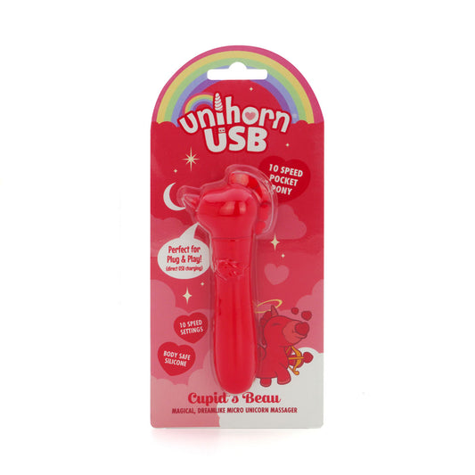 Unihorn - USB Bullet - Cupid's Beau - USB Rechargeable Vibrating Bullet Red BULLETS & EGGS