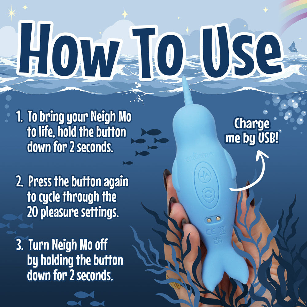 Unihorn of the Sea Neigh Mo Narwhal – Luxury Silicone Vibrator > Vibrators > Ladies > Clitoral Vibrators and Stimulators