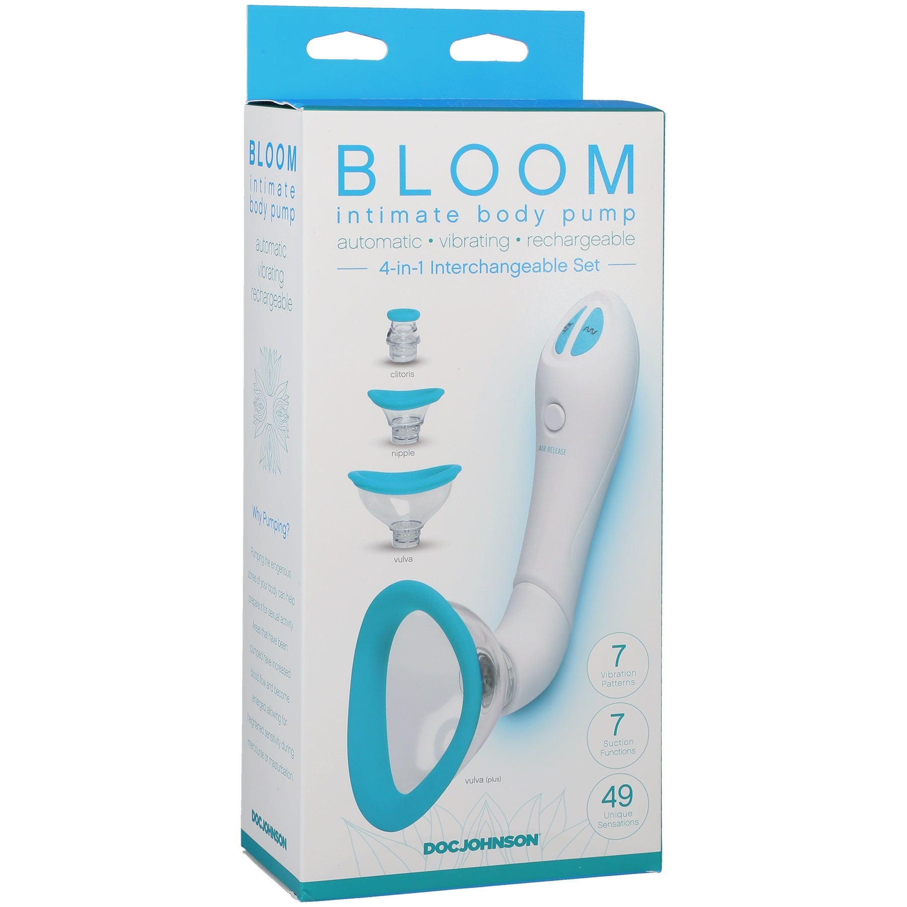 Bloom Intimate Body Pump with Automatic Suction Cup and Vibrator Female Pumps