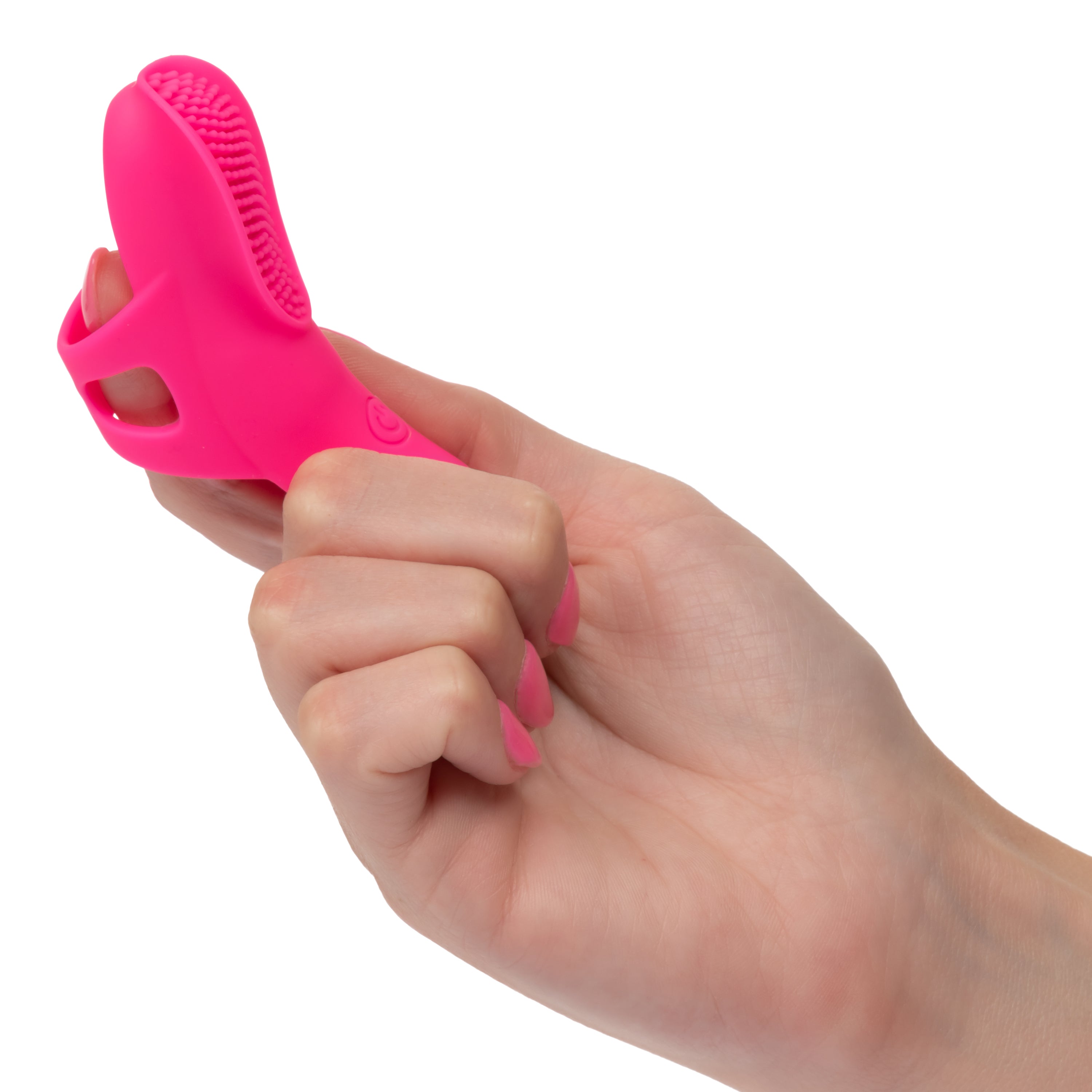 Neon Vibes The Nubby Vibe Pink Silicone Finger Teaser with 10 Functions and Rechargeable > Vibrators > Finger Vibrators