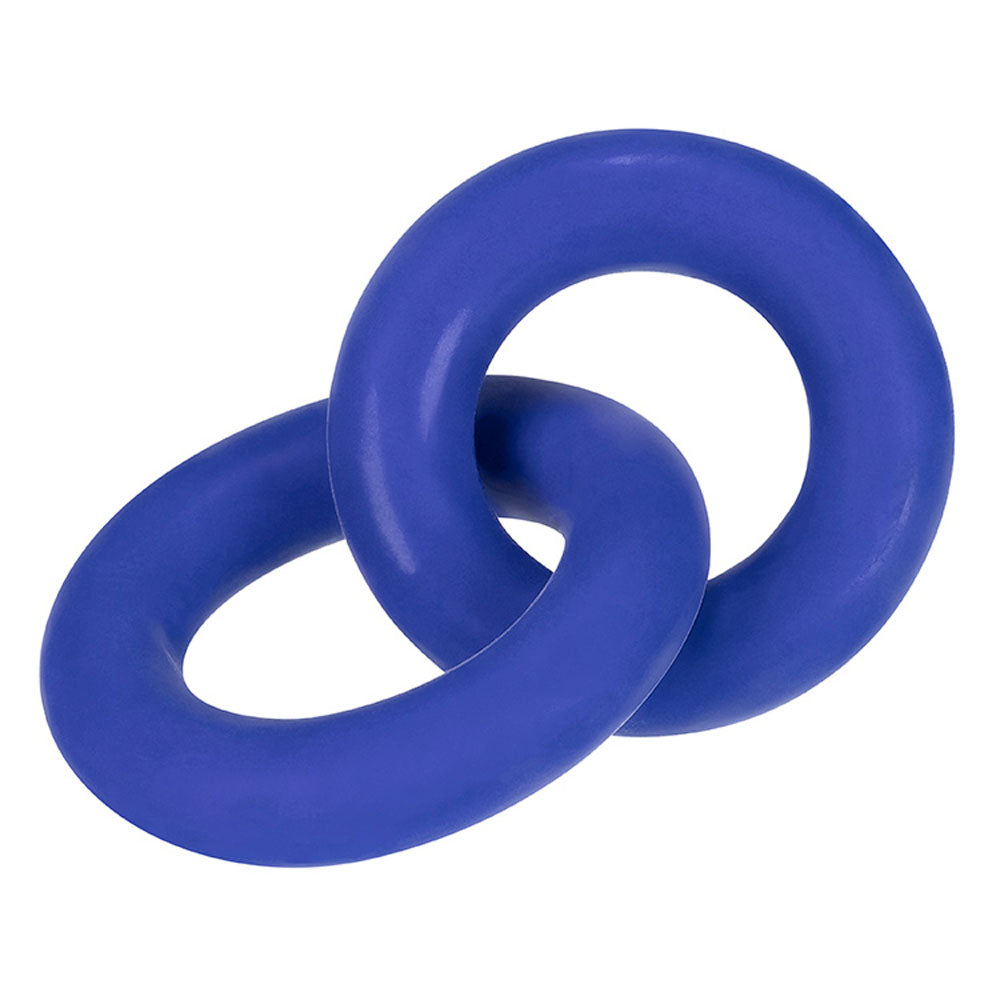 Duo Linked Cock and Ball Rings by Hunkyjunk Cobalt > Cock Ring > Sets