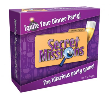 Secret Missions Dinner Party Game with 12 Secret Mission Badges and Metal Clip Badges Default Title Games