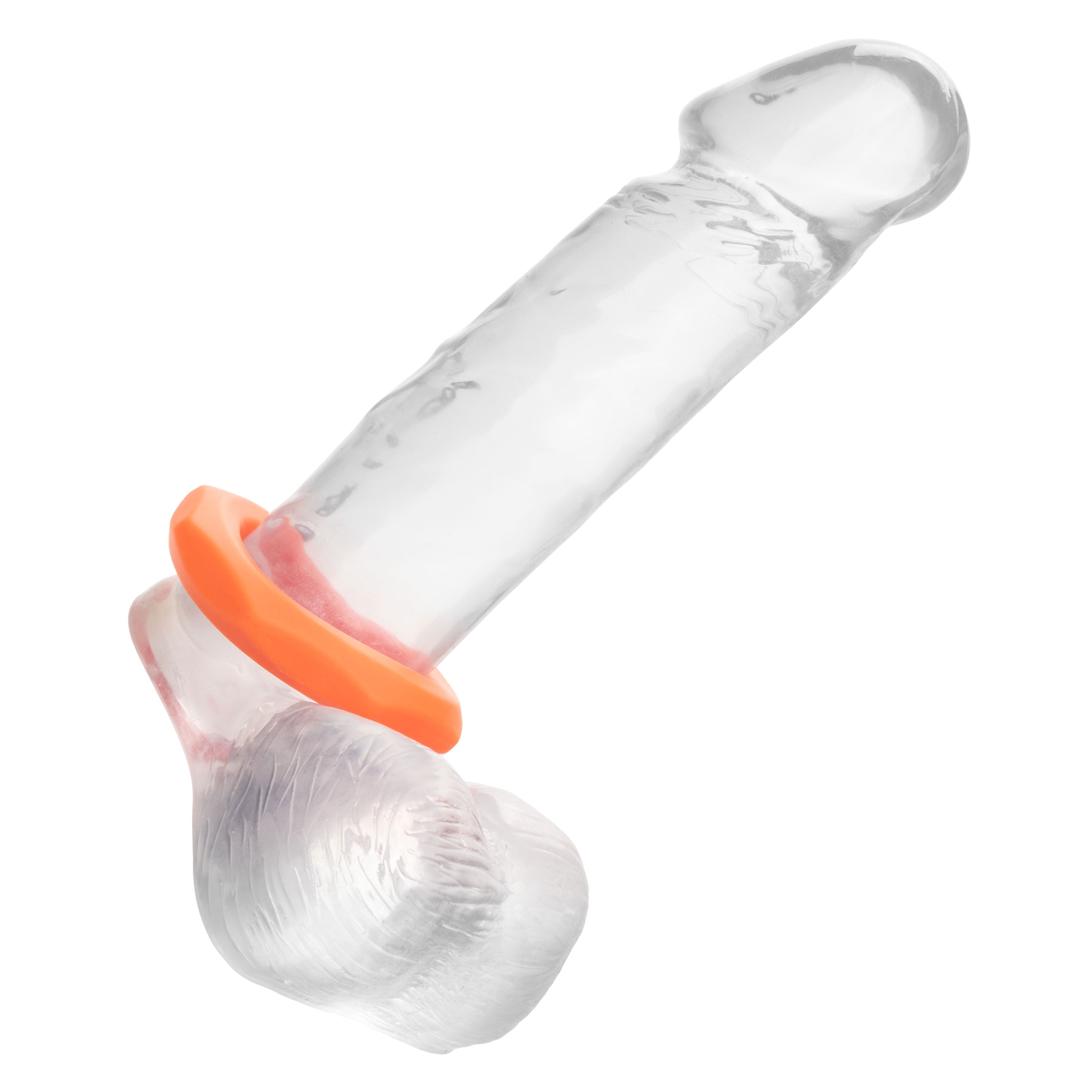 Alpha Liquid Silicone Sexagon Ring Orange Stretchy Comfortable Enhancer > Cock Ring > Single