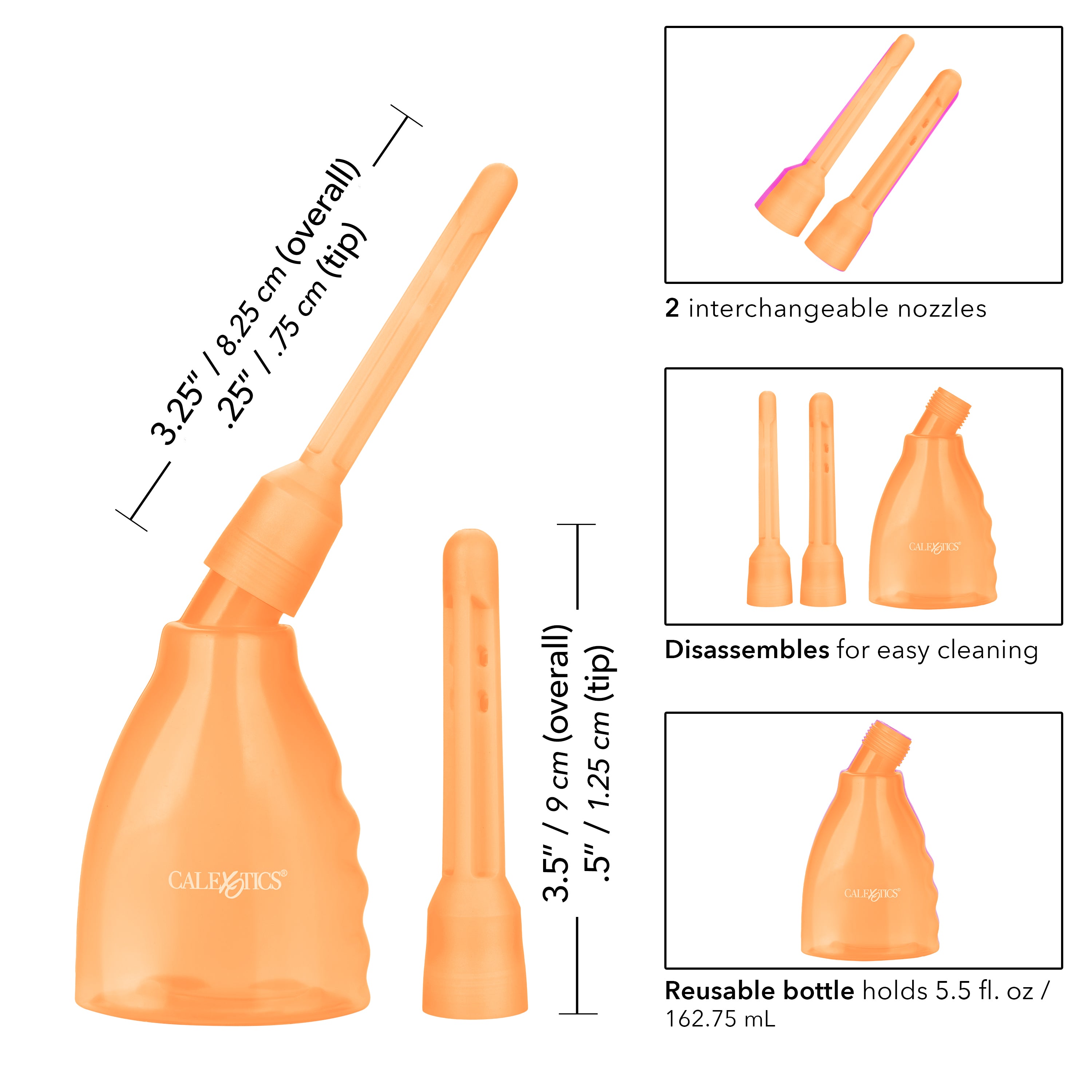 Ultimate Douche Orange Reusable Anal Cleaning System with Multi-Directional Probe and Applicator Tip > Essentials > Feminine Care