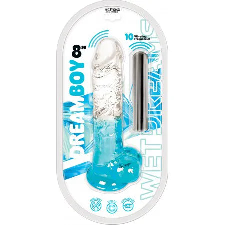 Dream Boy Jelly Dildo – 8 Inch Rechargeable Flexible Vibrator Secondary image