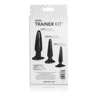 CalExotics Anal Trainer Kit Black 3 Graduated Sizes with Flanged Base > Anal Range > Butt Plug Kits