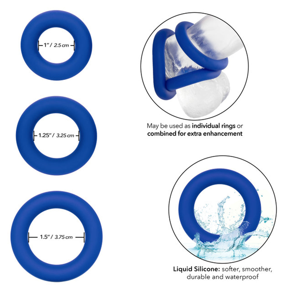 Admiral Universal Cock Ring Set – Gradual Size Silicone Rings Set > Cock Ring > Sets