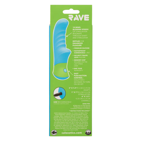 Rave Ridged G (Blue and Green) – Waterproof Rechargeable Massager Vibrators - G Spot