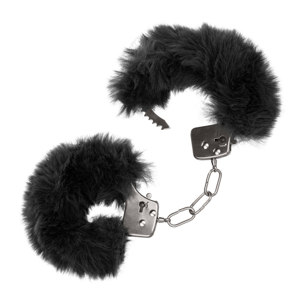 Ultra Fluffy Black Furry Bondage Cuffs For Couples Play > Bondage Gear > Handcuffs