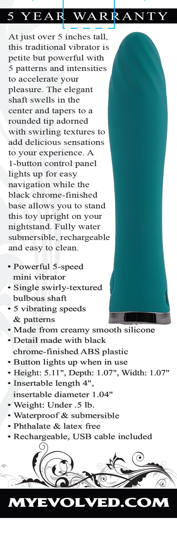 Ultra Wave Petite Vibrator with Swirling Textures and Patterns > Vibrators > Standard Vibrators