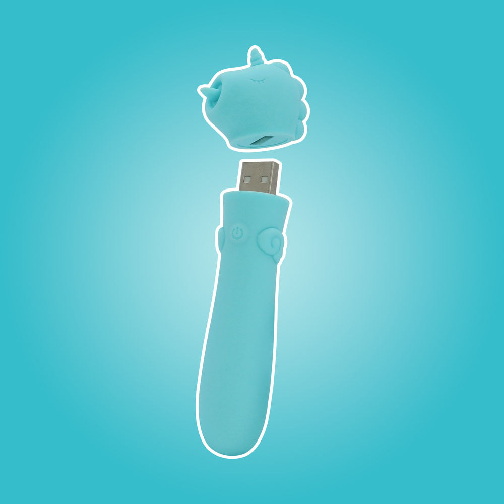 Karma Lilac Unihorn USB – Compact Rechargeable Silicone Vibrating Bullet > Vibrators > Ladies > Clitoral Vibrators and Stimulators