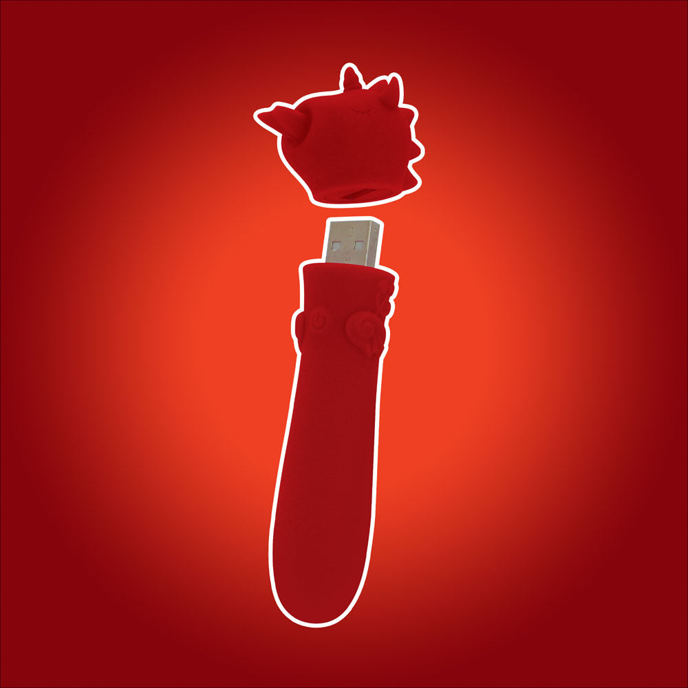 Unihorn Blaze Diablo USB Rechargeable Silicone Bullet Vibrator with 10 Speeds > Vibrators > Ladies > Clitoral Vibrators and Stimulators