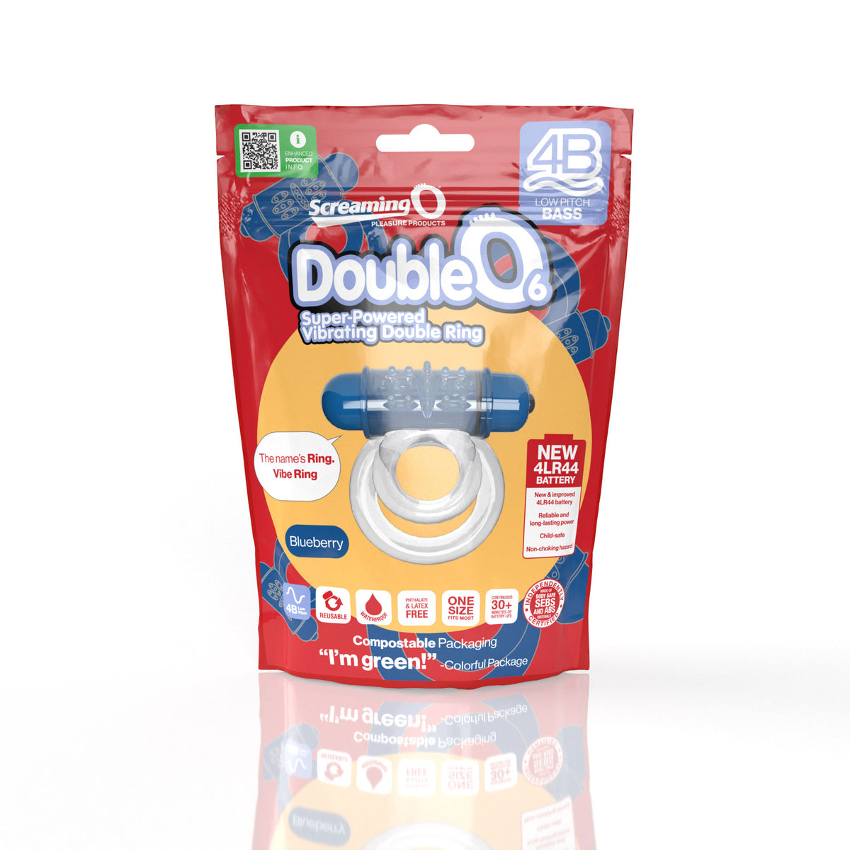 Double O 6 4B Vibrating Ring with Raised Ticklers and Long-Lasting Batteries – Vibrating Ring > Cock Ring > Vibrating