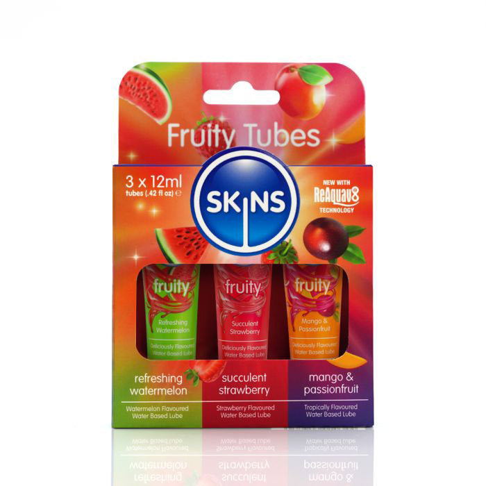 Skins Fruity Tubes 12ml Watermelon Strawberry Mango Lubricants Default Title > Lube > Flavoured