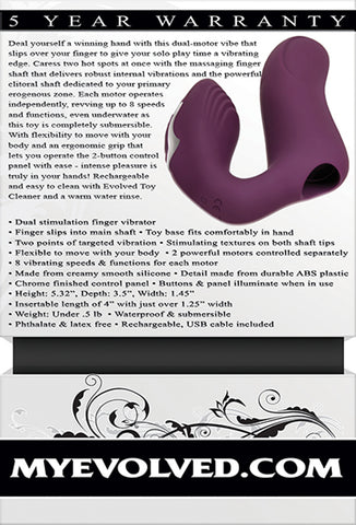 Evolved Helping Hand Dual Finger Stimulator > Vibrators > Finger Vibrators