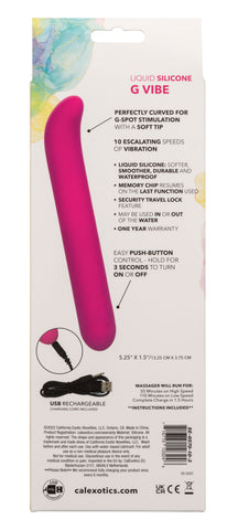 Bliss Liquid Silicone G Vibe Pink 10 Speeds Rechargeable Pink > Sex Toys For Ladies > G-Spot Vibrators