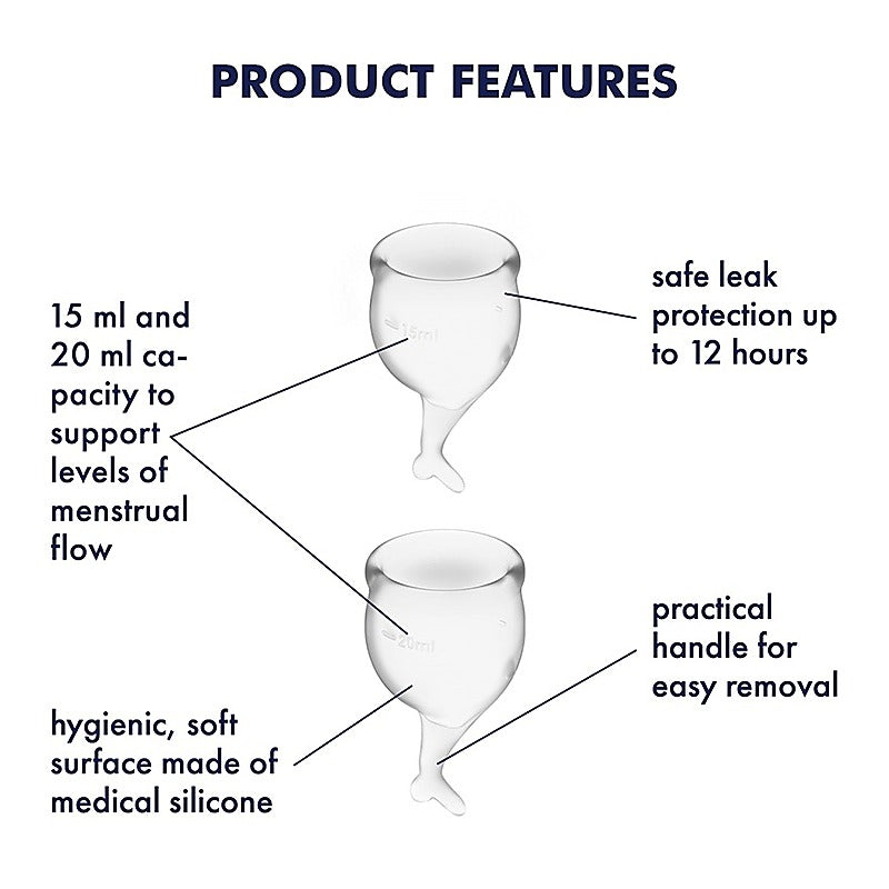 Feel Secure Medical Grade Silicone Menstrual Cups - Condoms