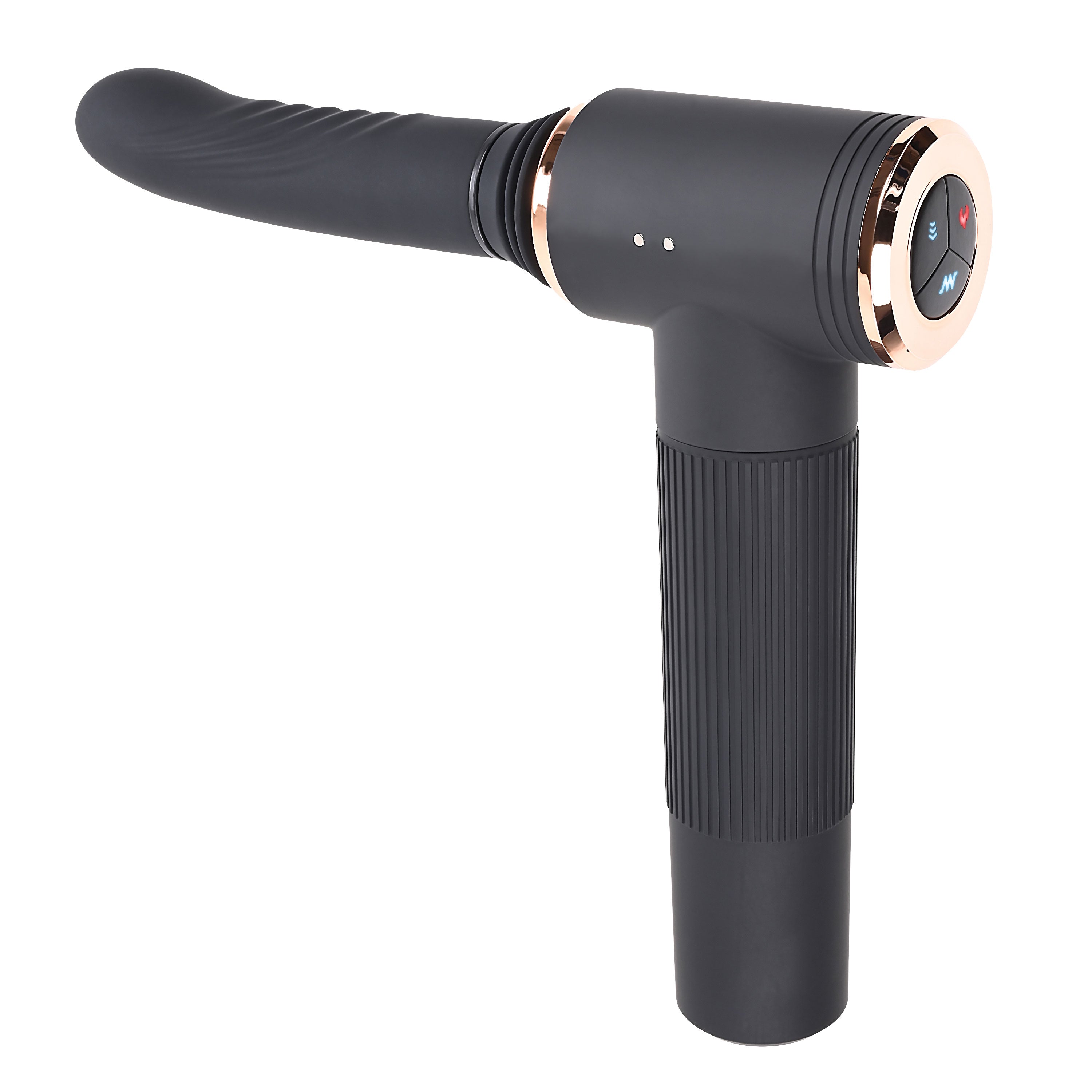 Evolved TOO HOT TO HANDLE Thrusting Vibe 7 Speed Rechargeable Black > Dildos > Thrusting Dildos