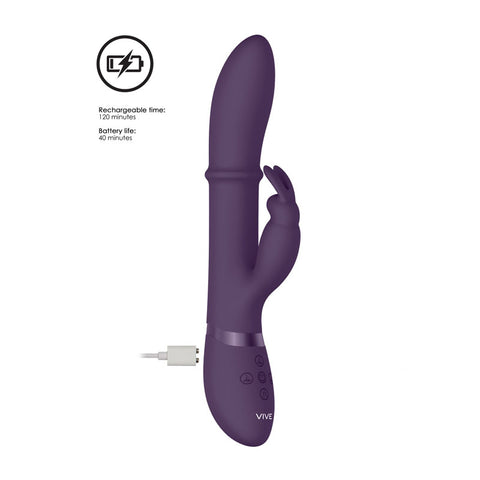 Vive Halo 24.5 Centimeter USB Rechargeable Rabbit Vibrator VIBRATORS-RABBIT