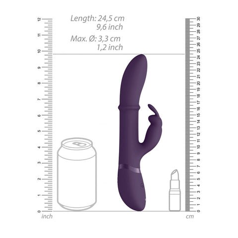 Vive Halo 24.5 Centimeter USB Rechargeable Rabbit Vibrator VIBRATORS-RABBIT