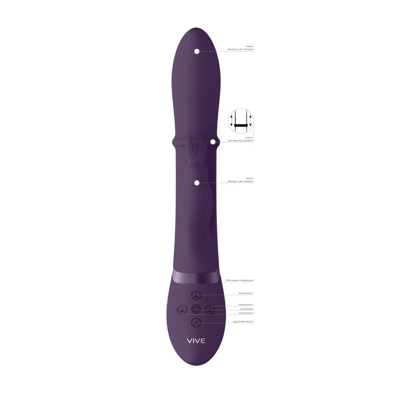 Vive Halo -  24.5 cm USB Rechargeable Rabbit Vibrator