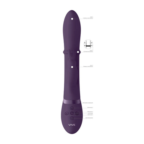 Vive Halo 24.5 Centimeter USB Rechargeable Rabbit Vibrator VIBRATORS-RABBIT