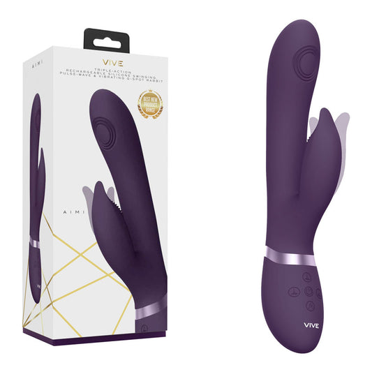 Vive AIMI 3x Motor Swinging Rabbit -  22.3 cm USB Rechargeable Rabbit Vibrator