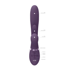 VIVE Ena - Rabbit Vibrator with Flapping Tongue - Deep Purple