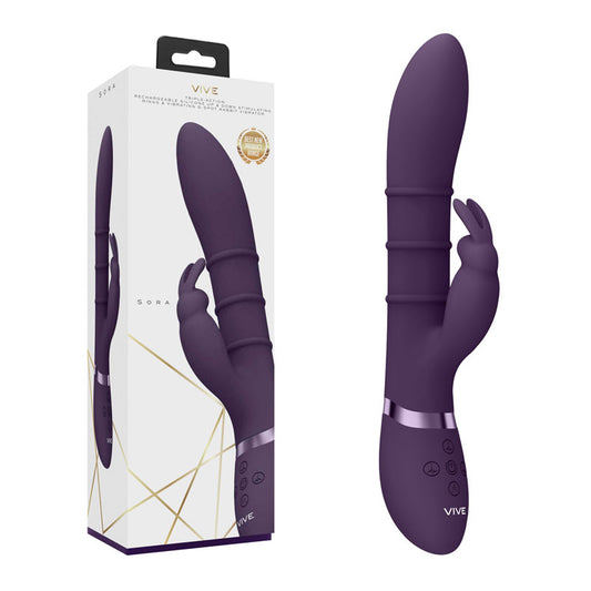 VIVE Sora G-Spot Rabbit Vibrator - Purple