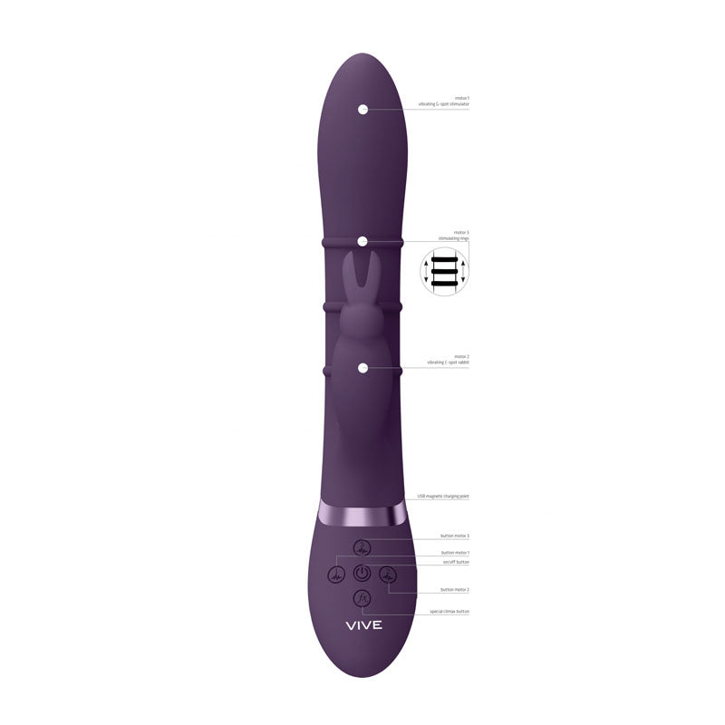 Vive Sora 24.2cm G-Spot Rabbit Vibrator Purple > Vibrators > Ladies > Rabbit