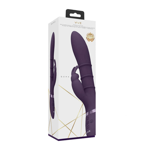 Vive Sora G-Spot Rabbit Vibrator Purple VIBRATORS-RABBIT