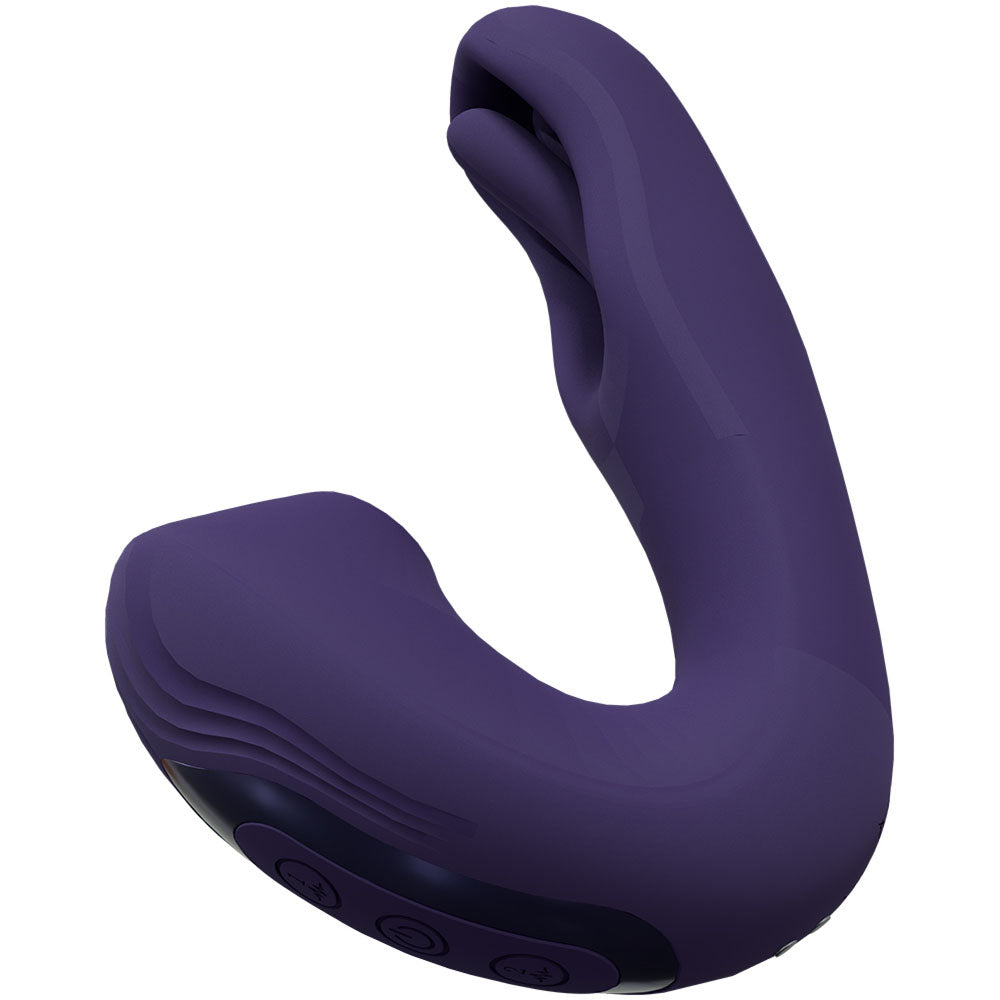 VIVE Yuna - Flapping Tongue and Suction Vibrator - Deep Purple