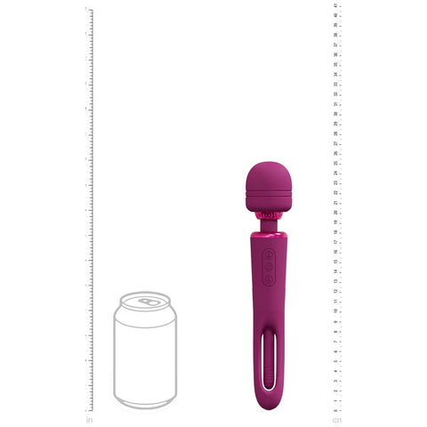 Vive Kiku Double Ended Vibrating Wand and Flapping Massager Pink Electric Massager