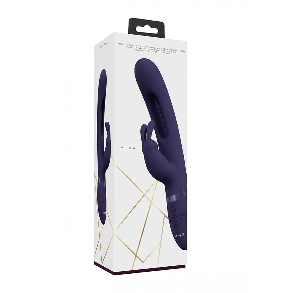 VIVE Mika - Flapping Tongue Rabbit Vibrator - Deep Purple