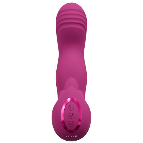 Vive Yumi Triple Motor G Spot Vibrator Deep Pink Vibrators